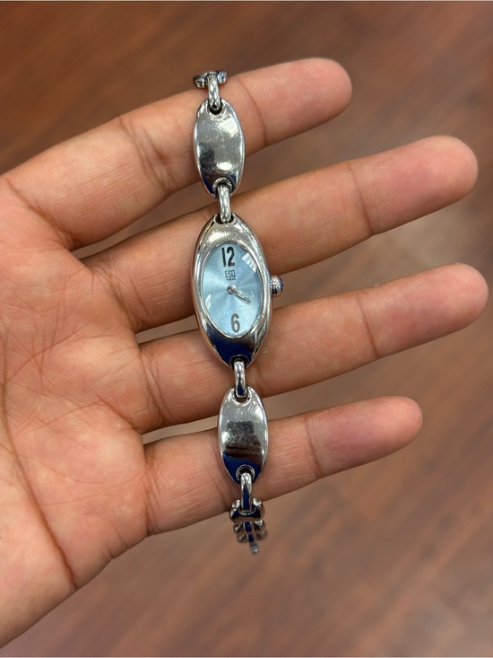 Movado ESQ Vintage Stainless Steel Blue dial & Mariners G Link Womens watch main image 2